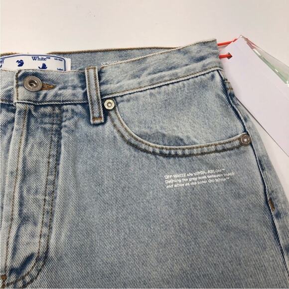 Off-White Frayed Hem Bleach shorts blue no color - 27 - Picture 5 of 15